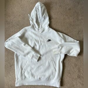 White Hoodie with Black Logo